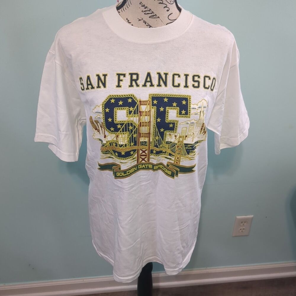 Vintage 90s anvil Golden gate bridge San Francisco T Shirt medium travel souve